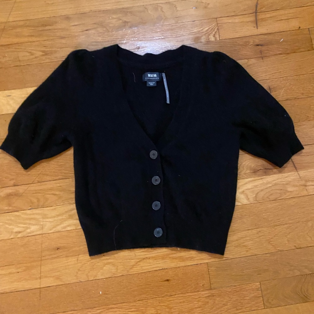 Short sleeve Anthropologie cropped sweater